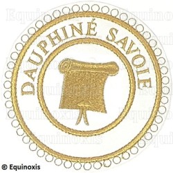 Badge / Macaron GLNF – Grande tenue provinciale – Grand Orateur – Dauphiné Savoie – Brodé machine